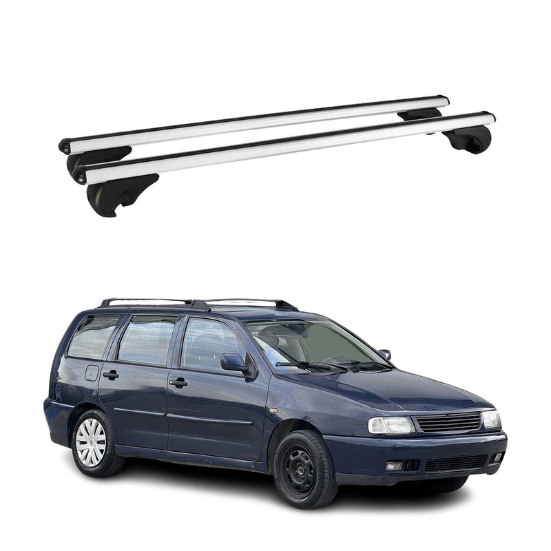Barres de toit Transversales pour VW Polo Variant 1996-2001 Aluminium Argent