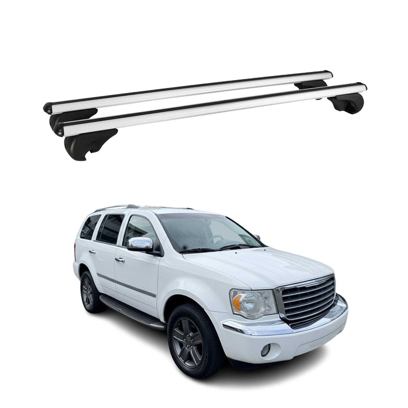 Barres de toit Transversales pour Chrysler Aspen 2007-2009 Aluminium Argent