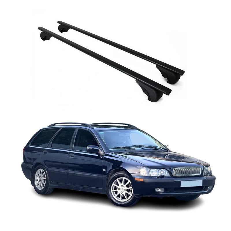 Barres de toit Transversales pour Volvo V40 Break 1995-2004 Fer Noir