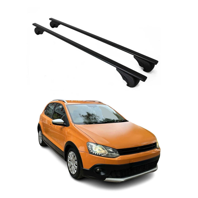 Barres de toit Transversales pour VW Polo 2009-2017 Fer Noir