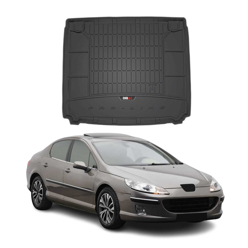 Tapis de Coffre pour Peugeot 407 2004-2011 TPE Noir