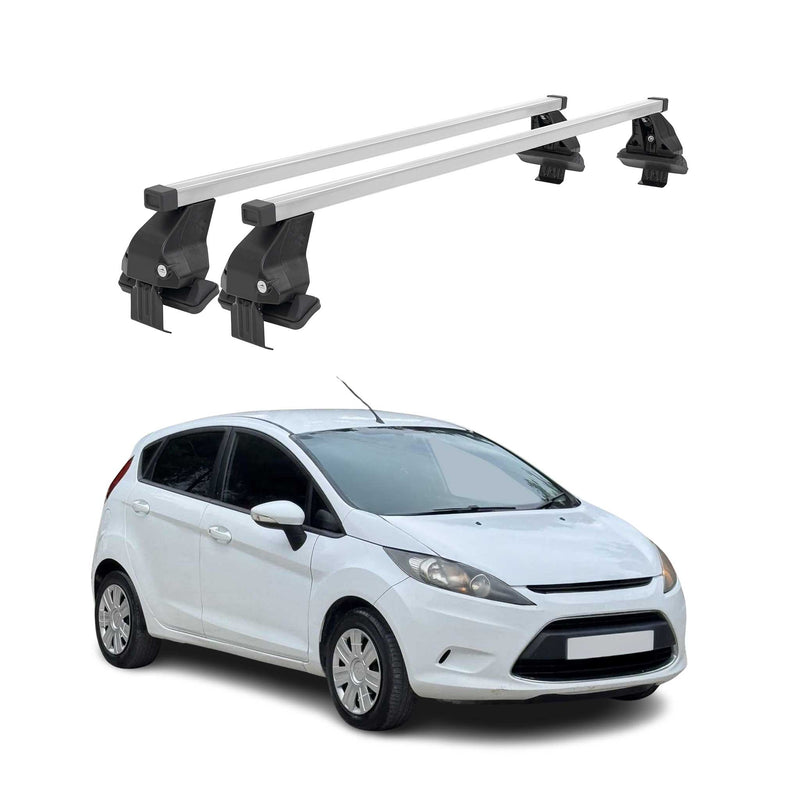 Barres de toit transversales pour Ford Fiesta VI 2008-2013 Acier Gris