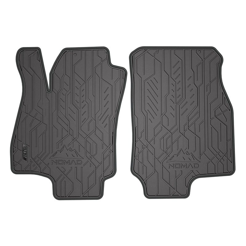 Tapis de Sol de Voiture pour Opel Astra G 1998-2004 Caoutchouc Noir-Gris 2Pcs