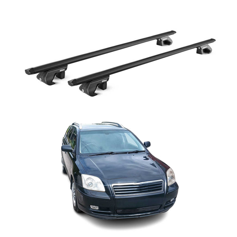 Barres de toit transversales ABE pour Toyota Avensis SW T22 1997-2008 Noir 2x