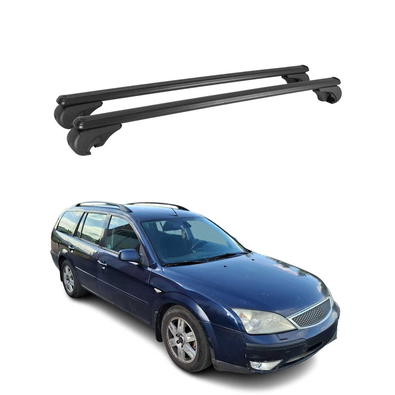 Barres de toit Transversales pour Ford Mondeo mk3 Turnier 2000-2007 Alu Noir