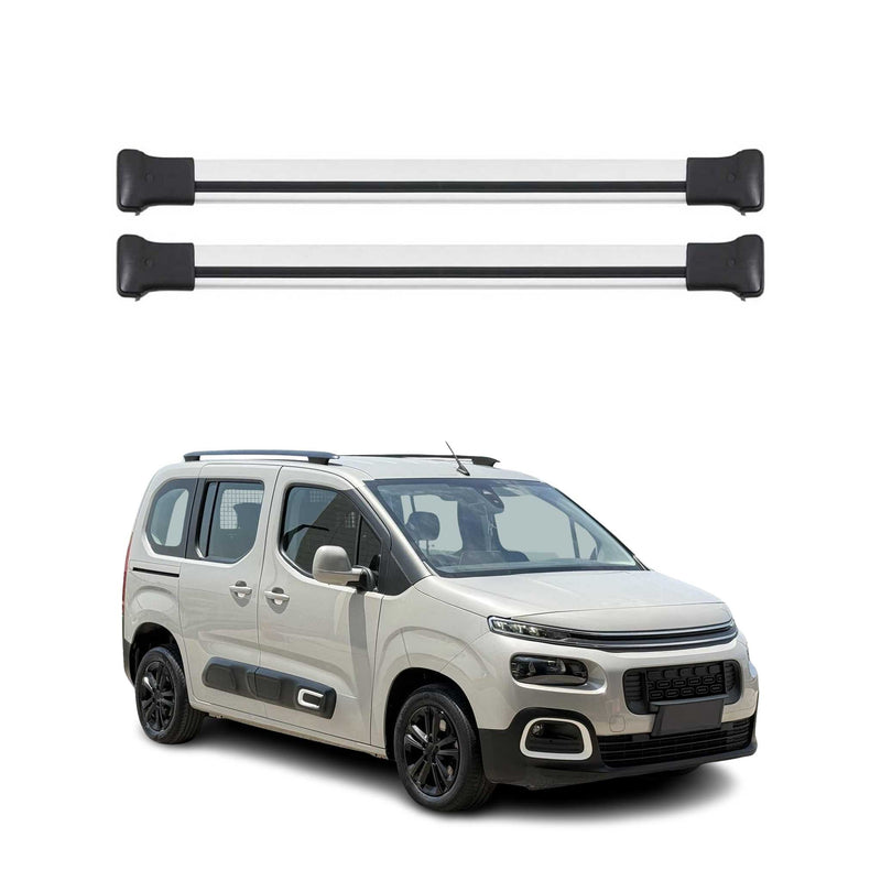 Barres de Toit Transversales pour Citroen Berlingo 2018-2025 2pcs Gris ABE
