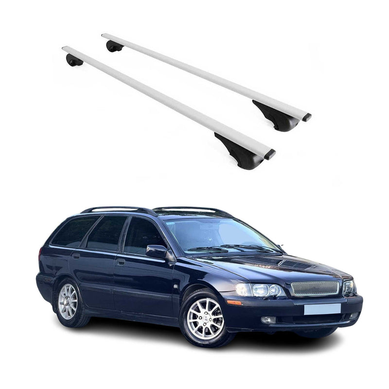 Barres de toit Transversales pour Volvo V40 Break 1995-2004 Fer Argent