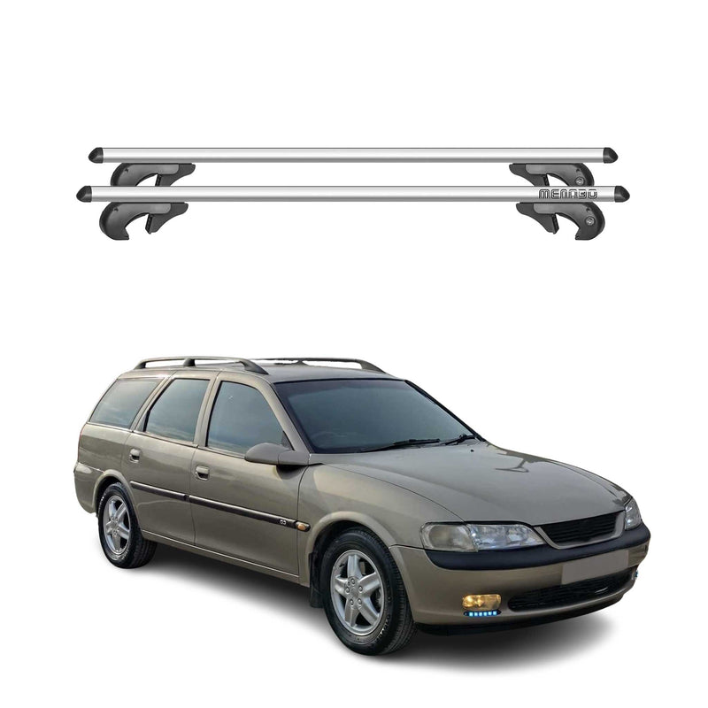 Barres de toit pour Opel Vectra Kombi 1995-2002 90kg Aluminium Gris 2tlg