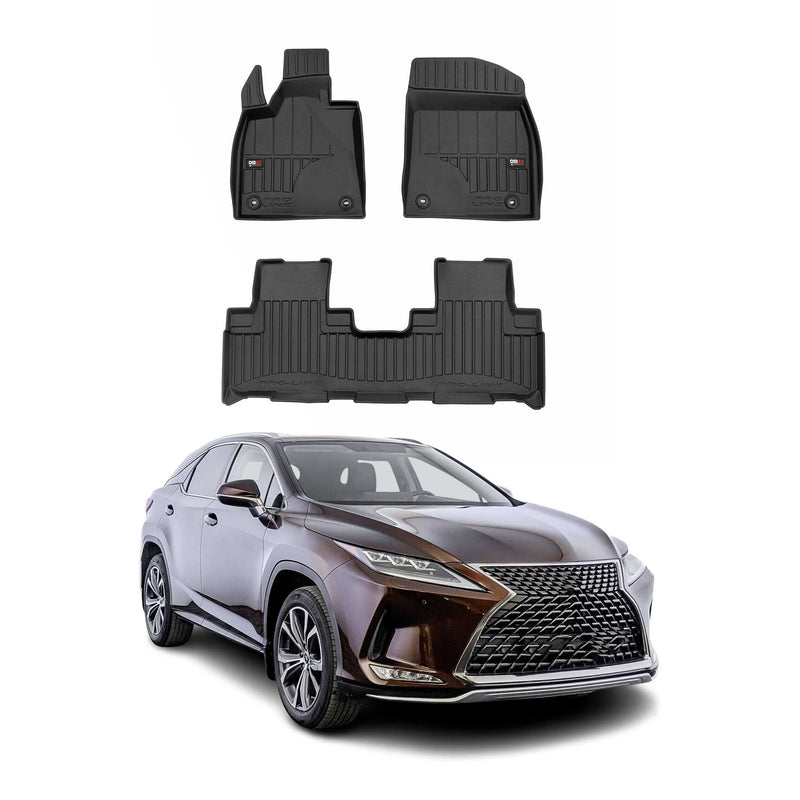 OMAC Tapis de sol en caoutchouc pour Lexus RX 2016-2022 Noir Premium