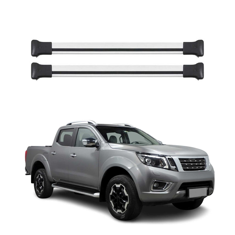 Barres de toit transversales pour Nissan Navara D23 2016-2021 Aluminium Gris