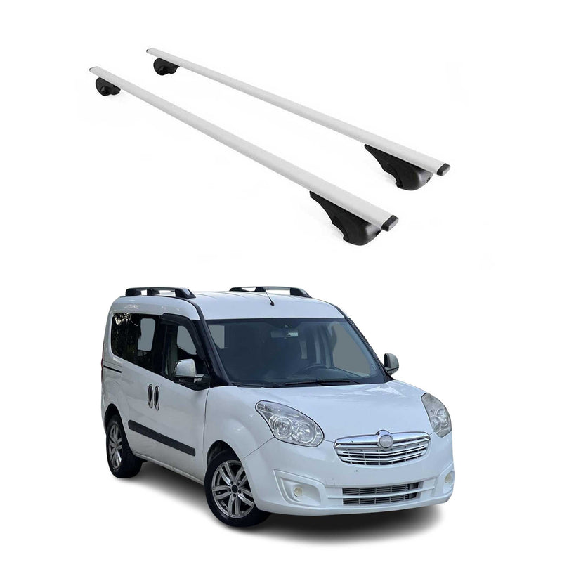 Barres de toit Transversales pour Opel Combo D 2012-2018 Fer Argent