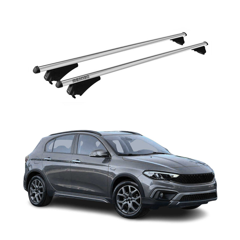 Tiger Barres de toit transversales pour Fiat Tipo Cross 2020-2025 Gris