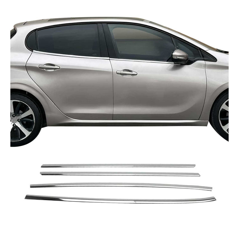 Garniture de Fenêtre pour Peugeot 208 HB 2012-2019 Acier Inox 4Pcs