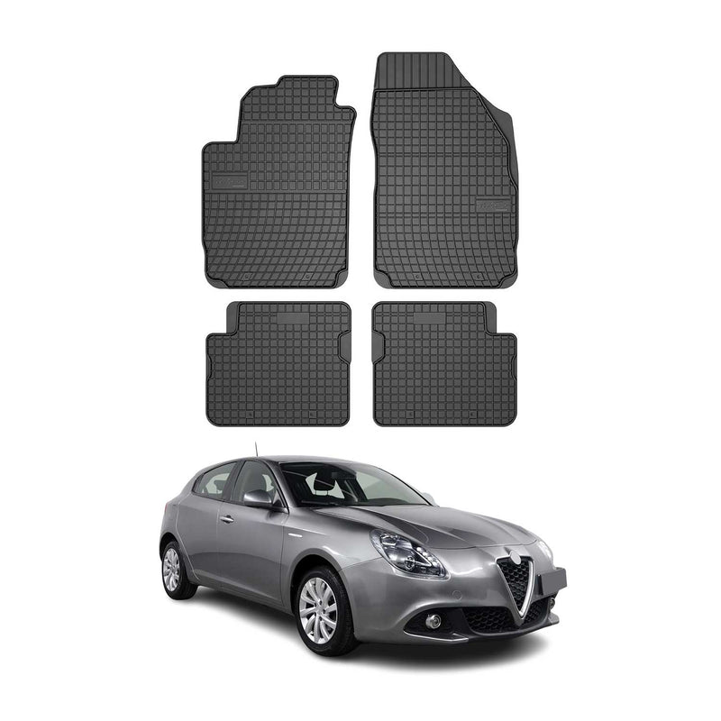 OMAC Tapis de sol pour Alfa Romeo Giulietta 2010-2020 Noir en caoutchouc
