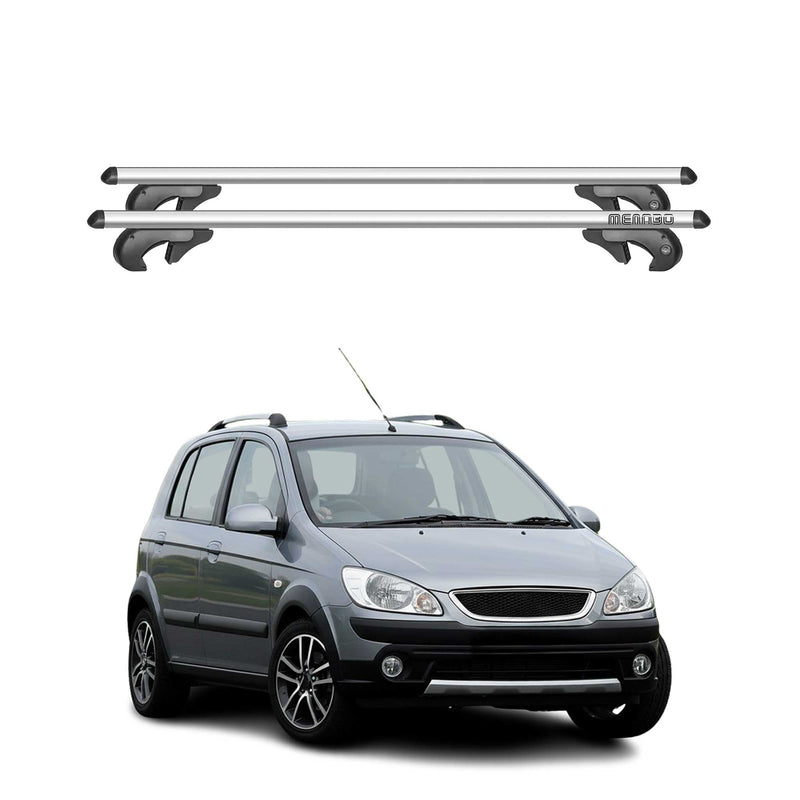 Barres de toit transversales pour Hyundai Getz TB 2006-2011 90kg Alu Gris 2x