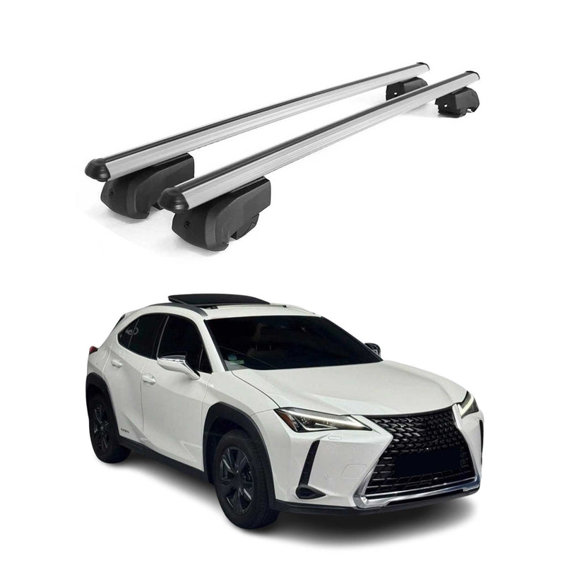 Barres de toit Transversales pour Lexus UX 2019-2021 Aluminium Gris