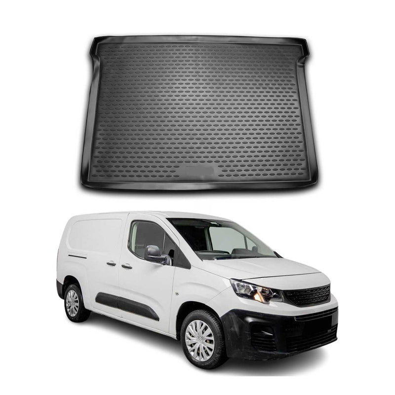 Tapis de Coffre pour Peugeot Partner Tepee 2008-2021 TPE Noir