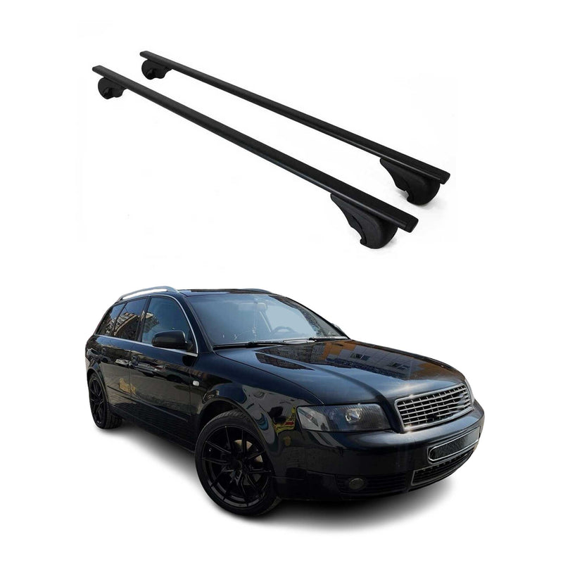 Barres de toit transversales pour Audi A4 B6 Break 2001-2004 Fer Noir