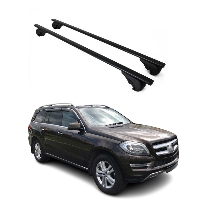 Barres de toit Transversales pour Mercedes GL X166 2012-2016 Fer Noir