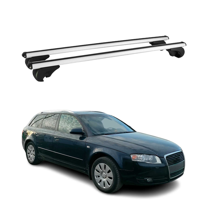 Barres de toit transversales pour Audi A4 B7 Break 2004-2008 Aluminium Argent
