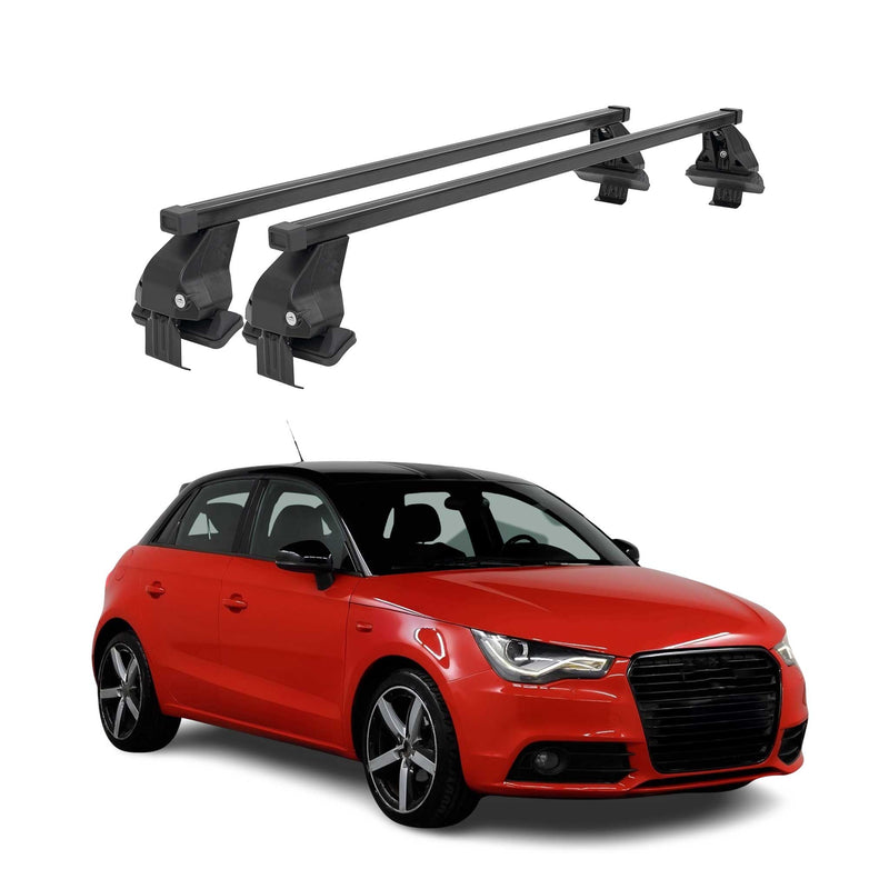 Barres de toit transversales Menabo pour Audi A1 Sportback 2012-2018 5-trg Noir