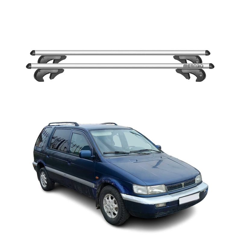 Barres de toit transversales pour Hyundai Santamo 1996-2003 90kg Alu Gris 2x