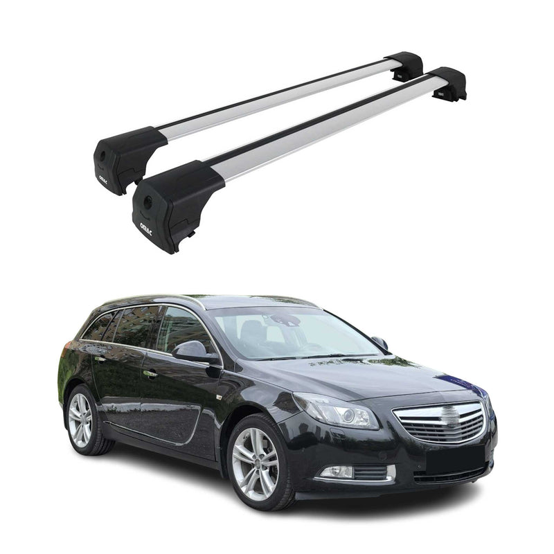 Barres De Toit Transversales pour Opel Insignia A 2008-2017 ABE Gris Alu 2x