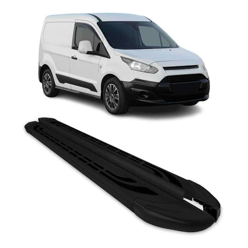 Marchepieds Latéraux pour Ford Connect 2014-2021 Aluminium Noir L1 Court 2Pcs