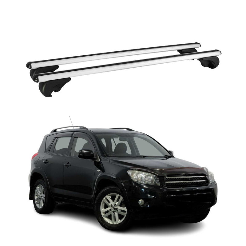 Barres de toit Transversales pour Toyota RAV4 2005-2012 Aluminium Argent