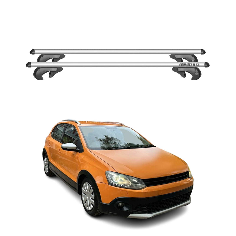 Barres de toit pour VW Polo 6R Cross 2009-2017 90kg Aluminium Gris 2tlg