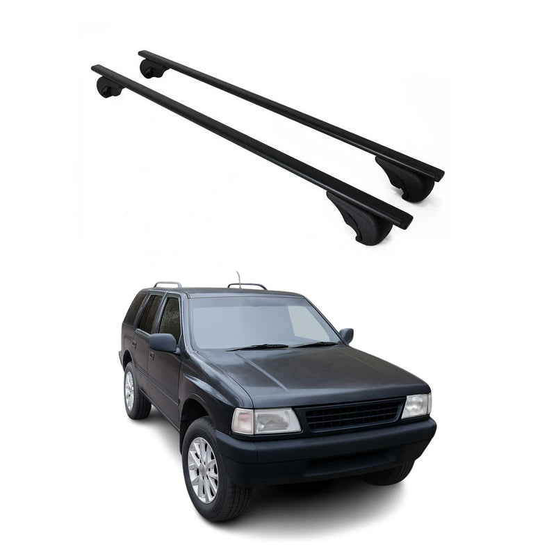 Barres de toit Transversales pour Opel Frontera 1992-1998 Fer Noir
