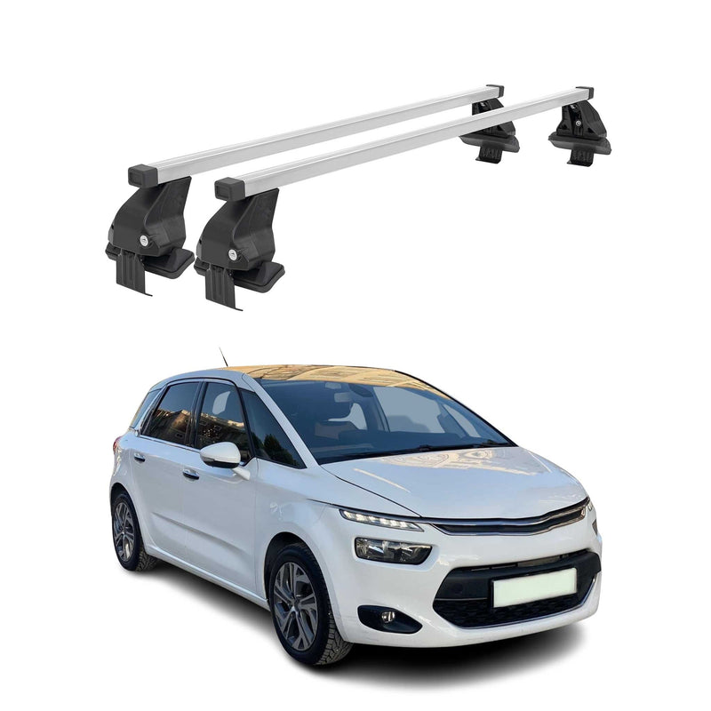 Barres de toit transversales pour Citroen C4 Picasso II 2013-2018 Acier Gris