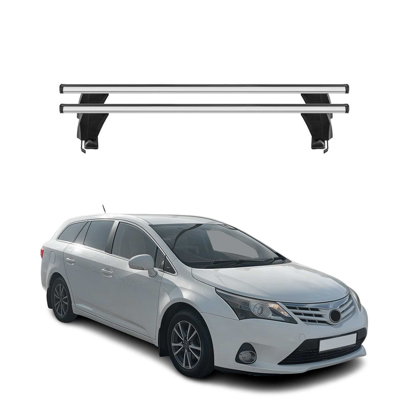 Menabo Barres de toit Transversales pour Toyota Avensis T270 2009-2011 Alu Gris