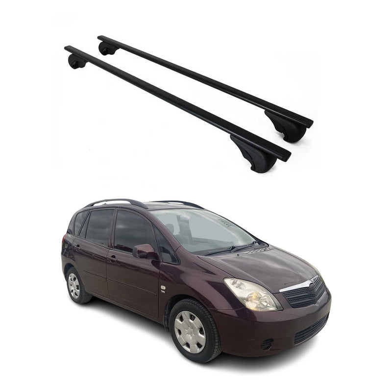 Barres de toit Transversales pour Toyota Yaris Verso 1999-2005 Fer Noir