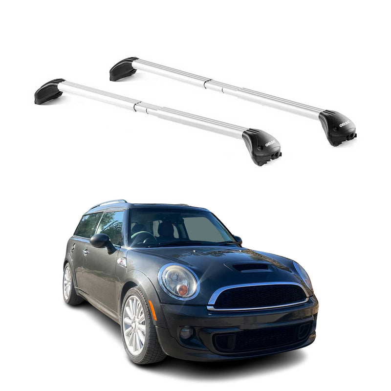 Barres de toit pour Mini Clubman R55 2009-2014 5P Gris Argenté 2 pièces ABE