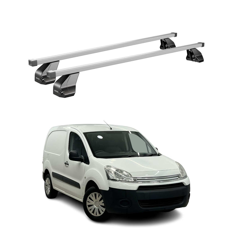 Barres de toit transversales pour Citroen Berlingo II B9 2008-2018 Gris