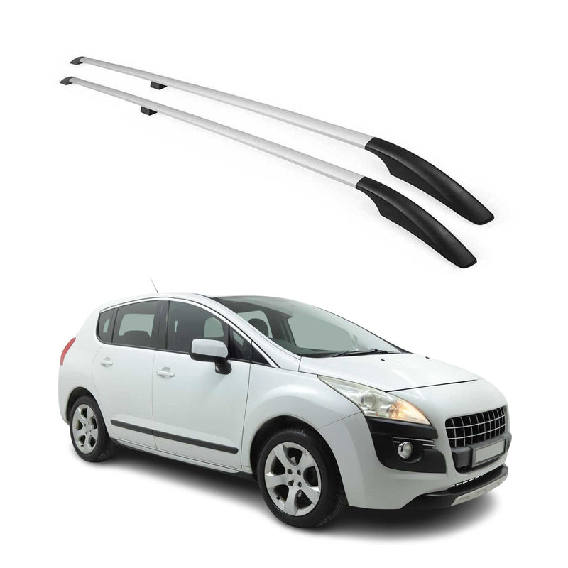 Barres de toit longitudinales pour Peugeot 3008 2009-2016 Aluminium Gris