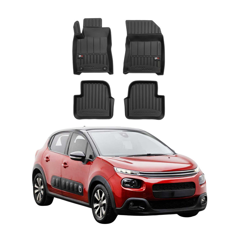 Tapis de Sol pour Citroen C3 2016-2022 TPE Noir