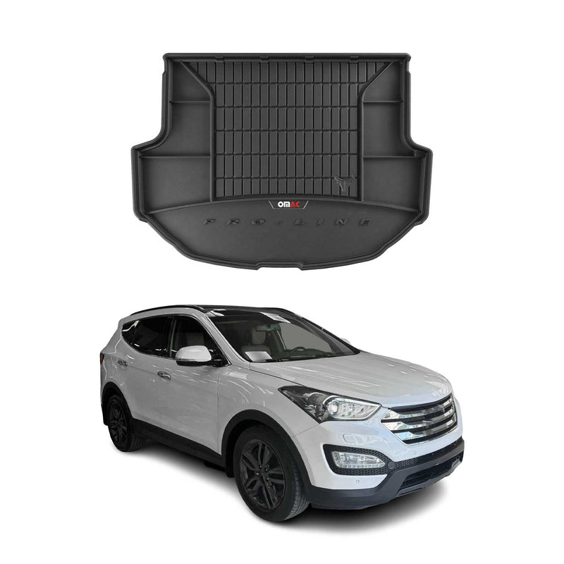 Tapis de Coffre pour Hyundai Santa Fe 2012-2018 TPE Noir