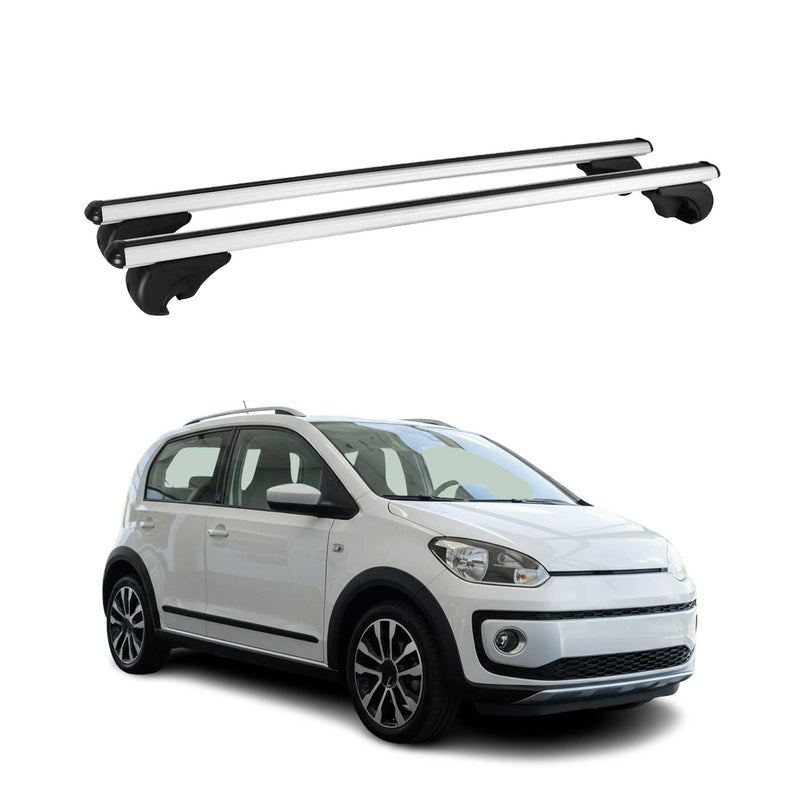 Barres de toit Transversales pour VW UP 2011-2024 Aluminium Argent