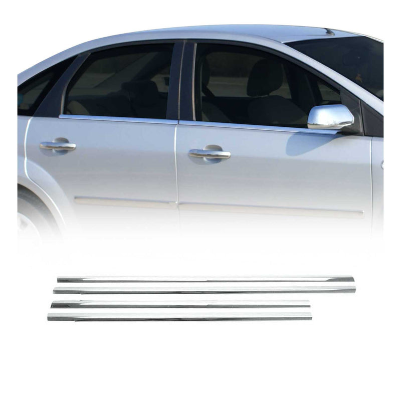 Baguettes pour contour Latérales pour Ford Focus 2004-2013 acier inox chrome
