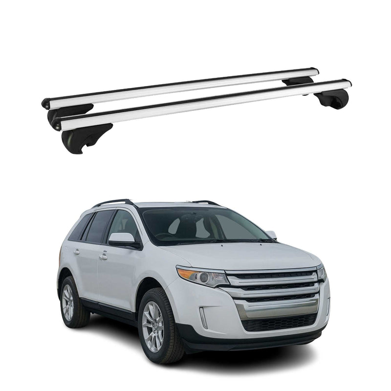 Barres de toit Transversales pour Ford Edge 2007-2014 Aluminium Argent