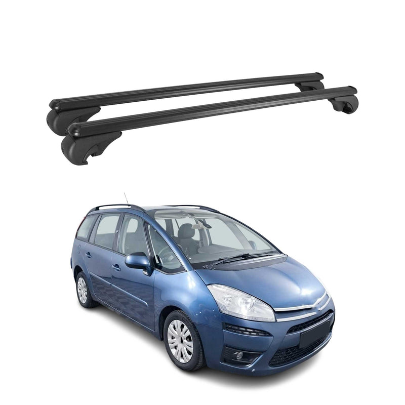 Barres de toit Transversales pour Citroen C4 Picasso 2006-2013 Aluminium Noir