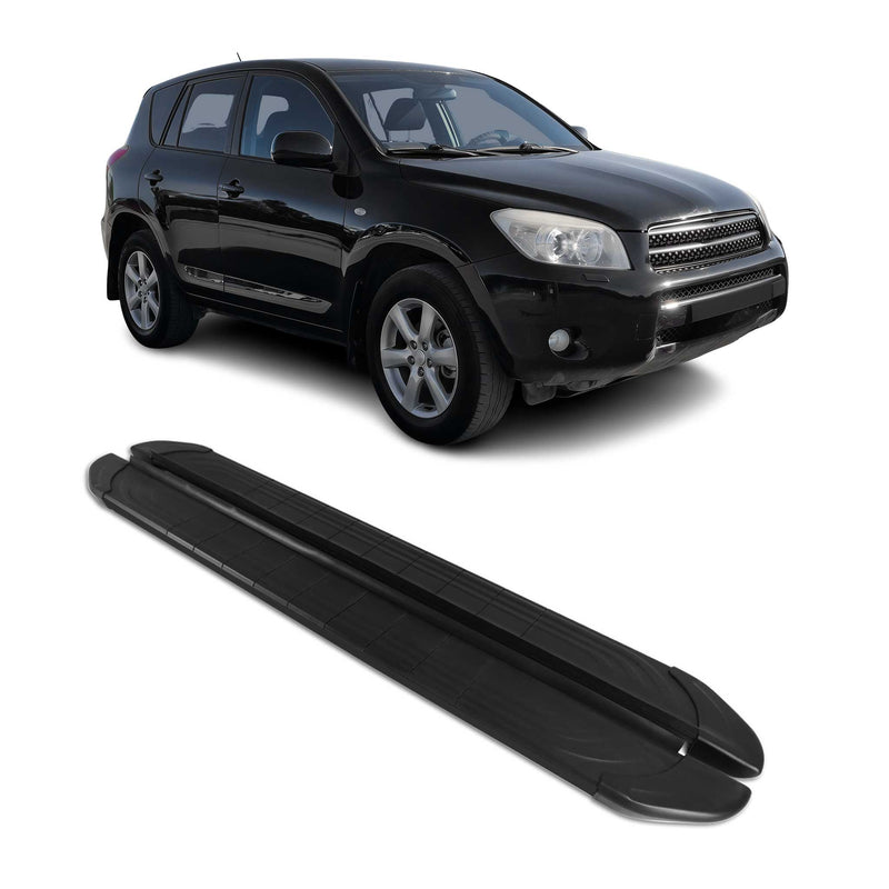 Marchepieds Latéraux pédale pour Toyota RAV4 2013-2018 2Pcs Aluminium Noir