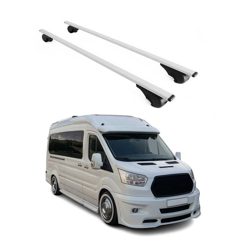 Barres de toit Transversales pour Ford Transit 2014-2024 Fer Argent