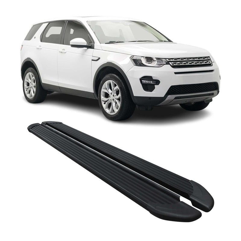 Marchepieds Latéraux pour Land Rover Discovery IV 2009-2018 Noir Aluminium 2Pcs