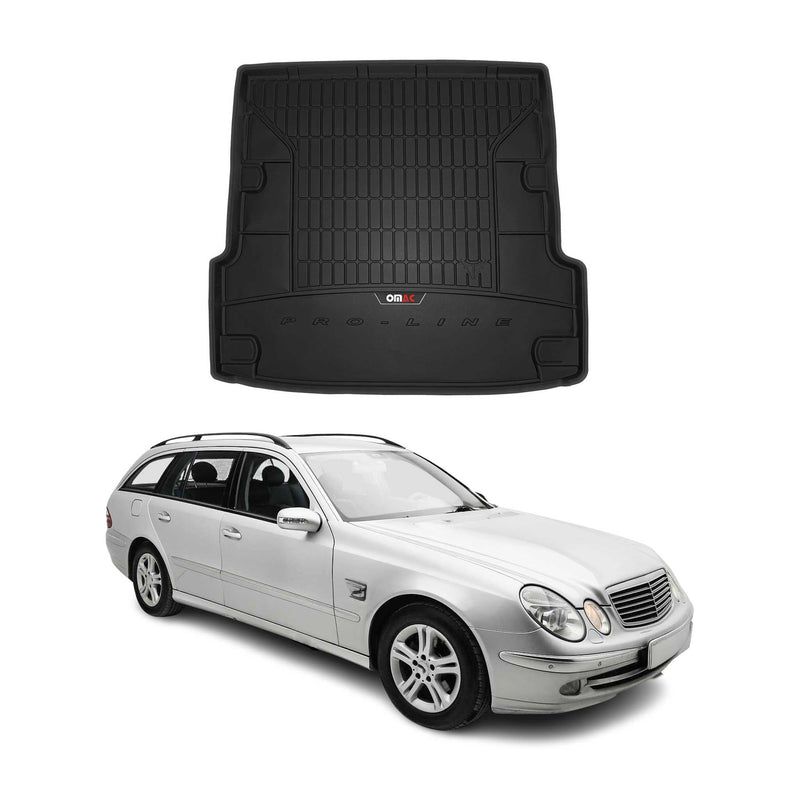Tapis de Coffre pour Mercedes Classe E S211 2002-2009 TPE Noir