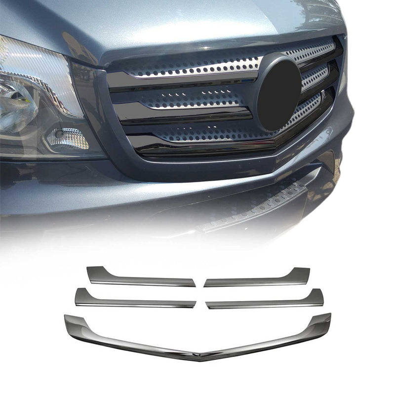 Moulure de Grille de Calandre pour Mercedes Sprinter W906 2013-2018 Chromé 5Pcs