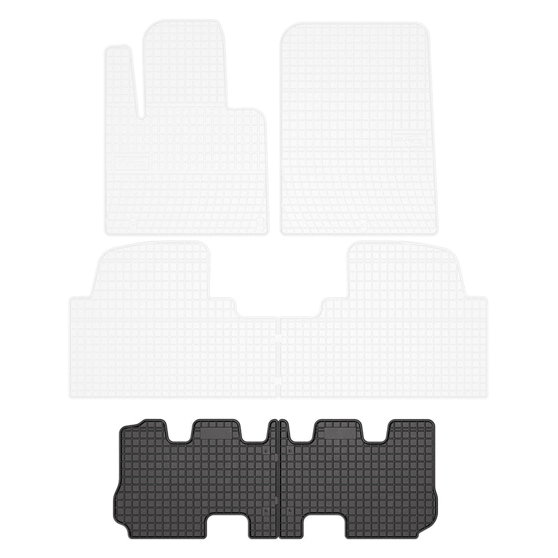 OMAC Tapis de Sol pour Hyundai Santa Fe 2015-2018 3ème rangée Noir Caoutchouc