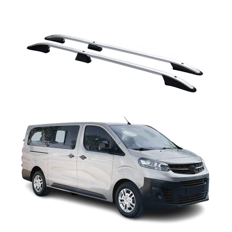 Barres de toit longitudinales pour Peugeot Expert 2016-2024 L3 Aluminium Gris